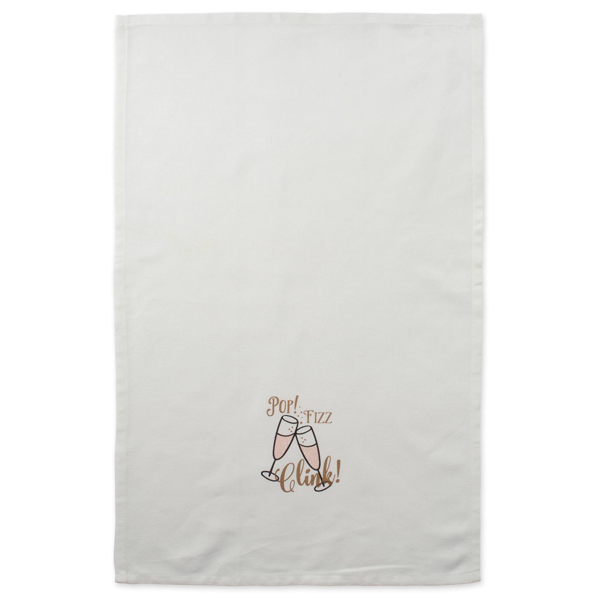 DII® Assorted Pop Fizz Clink! Printed Dishtowel (Set of 2)